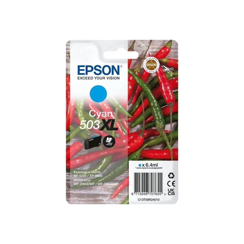 Tinteiro Epson 503XL Azul Original - C13T09R24010C13T09R24010EpsonTinteiros Originais EpsonChip Ink | Informática | Tinteiros e Toners | Gaming