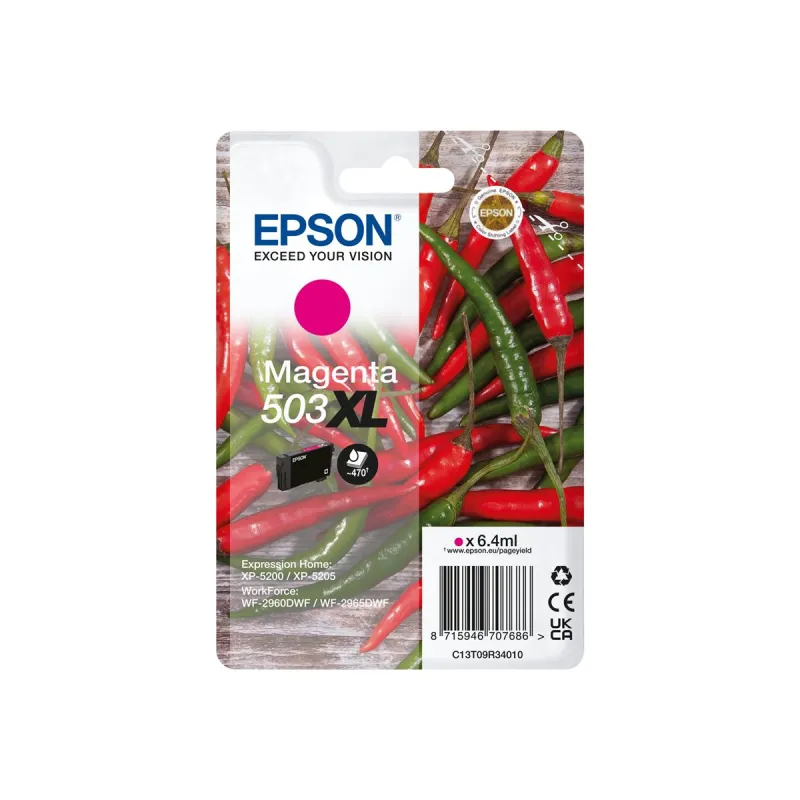 Tinteiro Epson 503XL Magenta Original - C13T09R34010C13T09R34010EpsonTinteiros Originais EpsonChip Ink | Informática | Tinteiros e Toners | Gaming