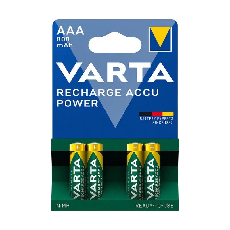 Pilha Recarregável Varta AAA 1.2V 800mAh HR03 5670356703-VARTAVartaPilhas RecarregáveisChip Ink | Informática | Tinteiros e Toners | Gaming