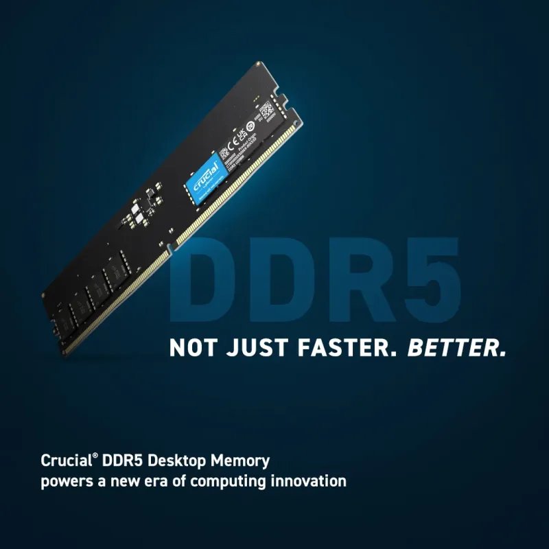 Memória Ram Crucial 16GB DDR5-5600 Udimm CL46CT16G56C46U5CrucialMemória Ram PCChip Ink | Informática | Tinteiros e Toners | Gaming