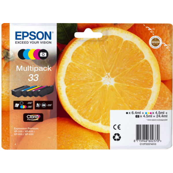 Cartucho de tinta original Epson T3337 Multipack de 5 colores
