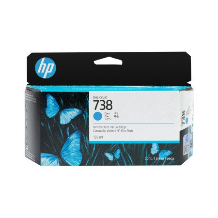 HP Tinteiro DesignJet 738 Ciano (130 ml)498N5AHPTinteiros Originais HPChip Ink | Informática | Tinteiros e Toners | Gaming