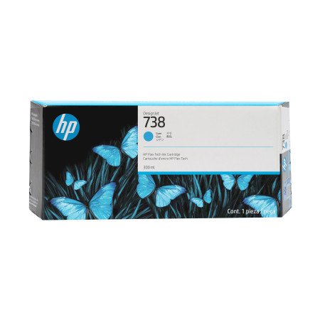 HP Tinteiro DesignJet 738 Ciano (300 ml)676M6AHPTinteiros Originais HPChip Ink | Informática | Tinteiros e Toners | Gaming