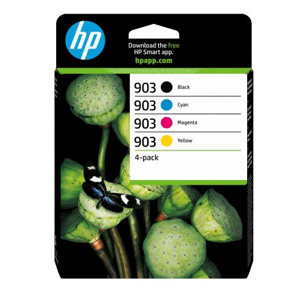 HP Conjunto de 4 Tinteiros Originais 903 Preto/Ciano/Magenta/Amarelo6ZC73AEHPTinteiros Originais HPChip Ink | Informática | Tinteiros e Toners | Gaming