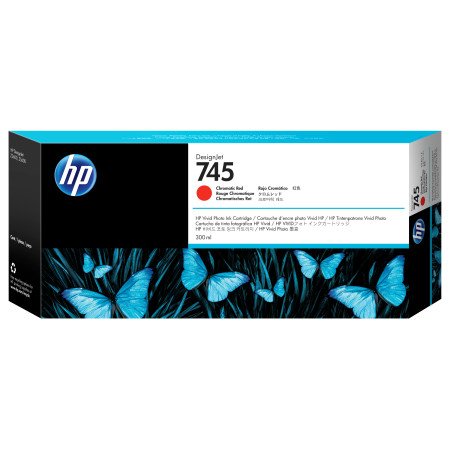 HP 745 300-ml DesignJet Chromatic Red Ink CartridgeF9K06AHPTinteiros Originais HPChip Ink | Informática | Tinteiros e Toners | Gaming