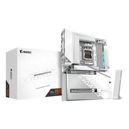 GIGABYTE X870 AORUS STEALTH ICE AMD X870 Ranhura AM5 ATX9MX87STLE-00-G10GigabyteMotherboardsChip Ink | Informática | Tinteiros e Toners | Gaming