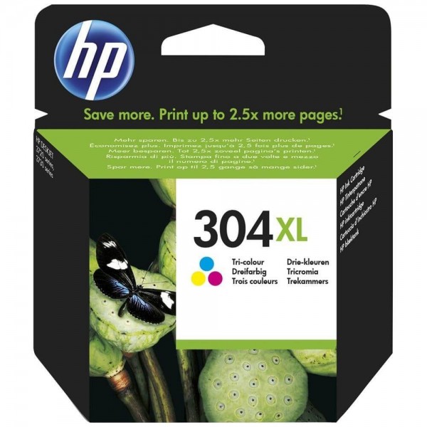 Cartucho de tinta original HP 304XL Color N9K07A
