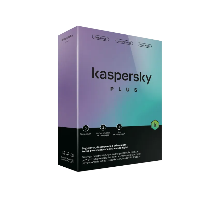 Antivírus Kaspersky Plus 3 Dispositivo 1 anoKL1042S5CFS-Mini-PTKasperskyAntivírusChip Ink | Informática | Tinteiros e Toners | Gaming