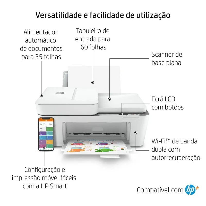 Impressora HP Multifunções DeskJet 4120e Wireless26Q90BHPImpressorasChip Ink | Informática | Tinteiros e Toners | Gaming