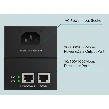 Adaptador PoE TP-Link TL-POE170S Gigabit Ethernet