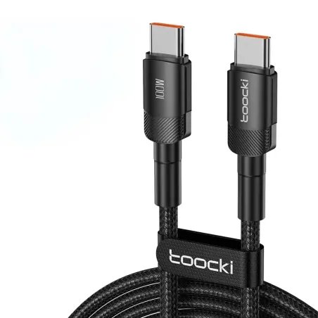 Cabo Toocki USB-C para USB-C 5a PD100w Preto 1metroTXCTT1-HY01ToockiCabos USBChip Ink | Informática | Tinteiros e Toners | Gaming