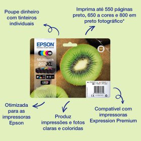 Epson Kiwi Singlepack Cyan 202 Claria Premium InkC13T02F24010EpsonTinteiros Originais EpsonChip Ink | Informática | Tinteiros e Toners | Gaming