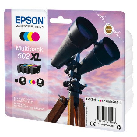 Epson Multipack 4-colours 502XL InkC13T02W64020EpsonTinteiros Originais EpsonChip Ink | Informática | Tinteiros e Toners | Gaming