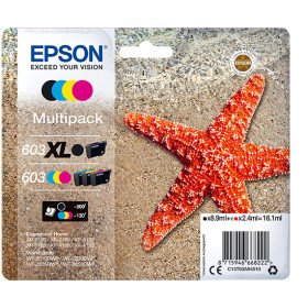 Epson Multipack 4-colours 603 XL Black/Std. CMYC13T03A94010EpsonTinteiros Originais EpsonChip Ink | Informática | Tinteiros e Toners | Gaming
