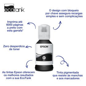 Epson Garrafa de tinta Preto Pigmentado EcoTank 111C13T03M140EpsonTinteiros Originais EpsonChip Ink | Informática | Tinteiros e Toners | Gaming