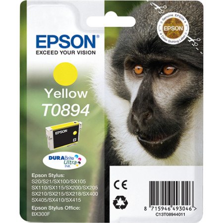 Epson Monkey T0894 Conjunto individual amarelo DURABrite Ultra MacacoC13T08944011EpsonTinteiros Originais EpsonChip Ink | Informática | Tinteiros e Toners | Gaming