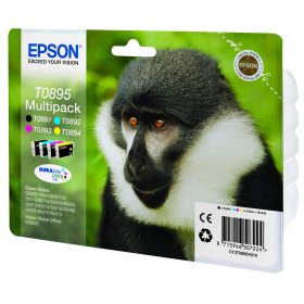 Epson Monkey T0895 Tinta multipack de 4 cores DURABrite Ultra MacacoC13T08954010EpsonTinteiros Originais EpsonChip Ink | Informática | Tinteiros e Toners | Gaming