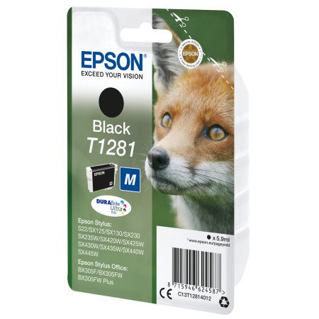 Epson Fox T1281 Conjunto individual preto DURABrite Ultra RaposaC13T12814012EpsonTinteiros Originais EpsonChip Ink | Informática | Tinteiros e Toners | Gaming