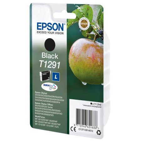 Epson Apple T1291 Conjunto individual preto DURABrite Ultra MaçãC13T12914012EpsonTinteiros Originais EpsonChip Ink | Informática | Tinteiros e Toners | Gaming