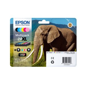 Epson Elephant 24 Tinta multipack de 6 cores Claria Photo HD ElefanteC13T24284011EpsonTinteiros Originais EpsonChip Ink | Informática | Tinteiros e Toners | Gaming