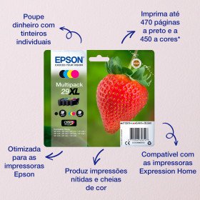 Epson Strawberry Singlepack Black 29XL Claria Home InkC13T29914012EpsonTinteiros Originais EpsonChip Ink | Informática | Tinteiros e Toners | Gaming
