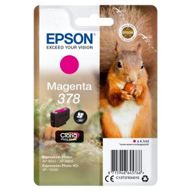 Epson Squirrel 378 Conjunto individual magenta Claria Photo HD EsquiloC13T37834020EpsonTinteiros Originais EpsonChip Ink | Informática | Tinteiros e Toners | Gaming