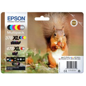 Epson Squirrel 378XL/478XL Tinta multipack de 6 cores Claria Photo HD EsquiloC13T379D4010EpsonInícioChip Ink | Informática | Tinteiros e Toners | Gaming
