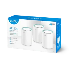 Mesh Cudy AC1200 (3-Pack) Gigabit Dual-Band (2,4 GHz / 5 GHz) 2x Portas 10/100/1000