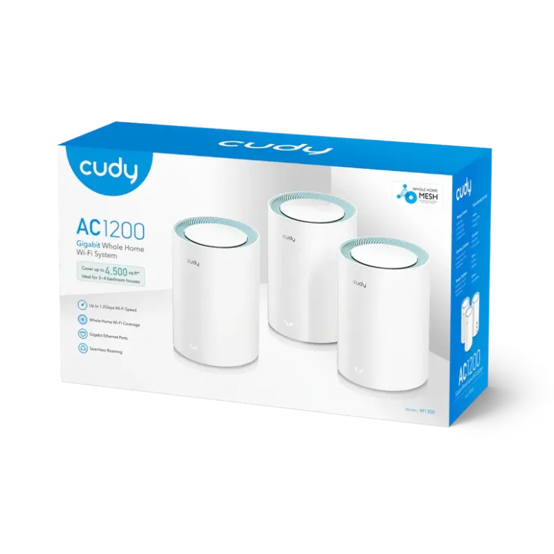 Mesh Cudy AC1200 (3-Pack) Gigabit Dual-Band (2,4 GHz / 5 GHz) 2x Portas 10/100/1000M1300(3-Pack)CudyMeshChip Ink | Informática | Tinteiros e Toners | Gaming