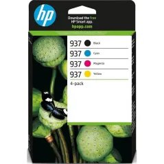 Pack 4 Tinteiros HP 937 Originais - 6C400NE6C400NEHPTinteiros Originais HPChip Ink | Informática | Tinteiros e Toners | Gaming