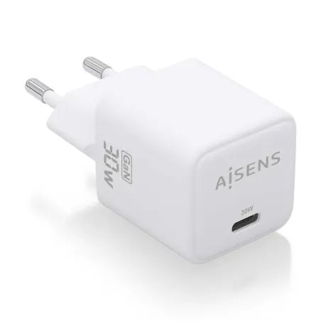 Carregador Aisens GaN USB-C 30W Branco - Carregamento Rápido