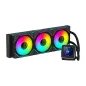 Cooler CPU Abysm Gaming Oceanic 360 ARGB Kit de Refrigeração Liquida - 3 Ventoinhas de 120mm - Bomba 2500rpm - LCD 2