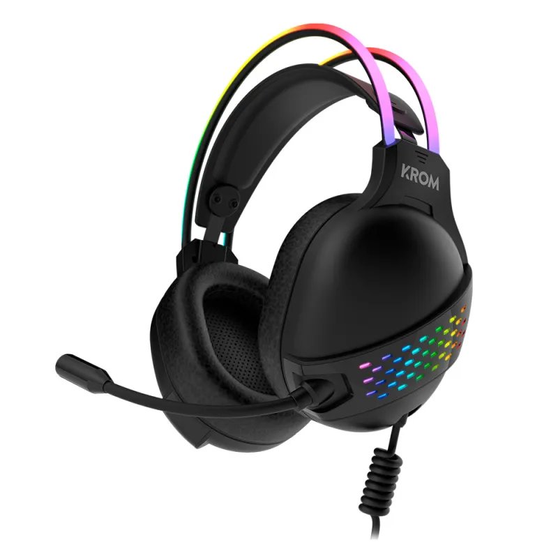 Headset Krom Klaim Stereo RGB Gaming PretoNXKROMKLAIMKromAuscultadoresChip Ink | Informática | Tinteiros e Toners | Gaming