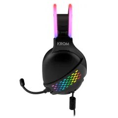 Headset Krom Klaim Stereo RGB Gaming Preto