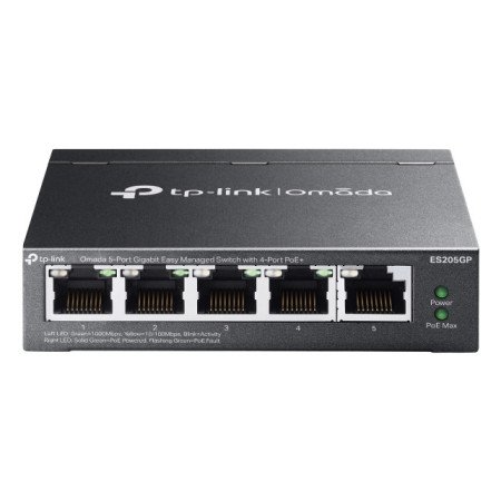 Switch TP-Link Omada ES205G Gerido Gigabit Ethernet Power over Ethernet (PoE) PretoES205GPTP-LinkRedesChip Ink | Informática | Tinteiros e Toners | Gaming