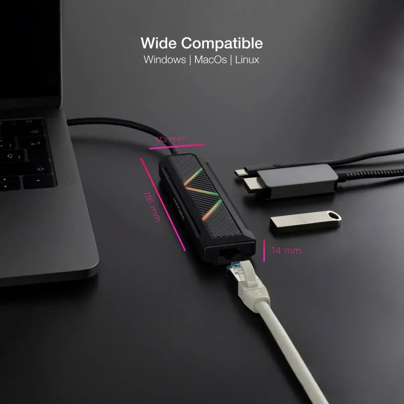 HUB Nanocable 5 em 1 USB-C 3.0 com 2x USB-A 3.0, 1x USB-C PD, 1x HDMI, 1x RJ45 - Carcaça de Aluminio - Cabo de 0.15m10.16.0501NanocableCabos e AdaptadoresChip Ink | Informática | Tinteiros e Toners | Gaming