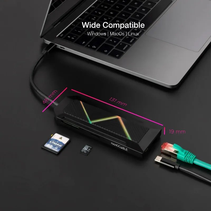 HUB Nanocable 9 em 1 USB-C3.0 com 3xUSB-A 3.0,1xUSB-C PD,1xHDMI, 1xRJ45, 1xAudio3.5mm,1xSD,1xTF -Carcaça Aluminio - Cabo 0.15m10.16.0901NanocableCabos e AdaptadoresChip Ink | Informática | Tinteiros e Toners | Gaming