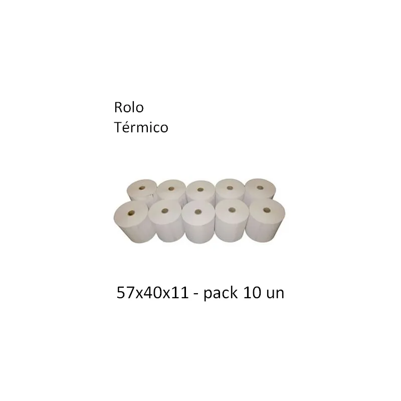 Rolo Papel Térmico 57x40x11 Pack 101211016OutrasInícioChip Ink | Informática | Tinteiros e Toners | Gaming