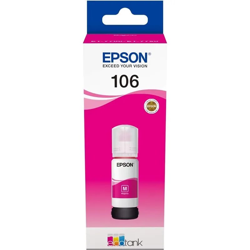 Tinta Epson 106 Ecotank Magenta Bottle OriginalC13T00R340EpsonTinteiros Originais EpsonChip Ink | Informática | Tinteiros e Toners | Gaming