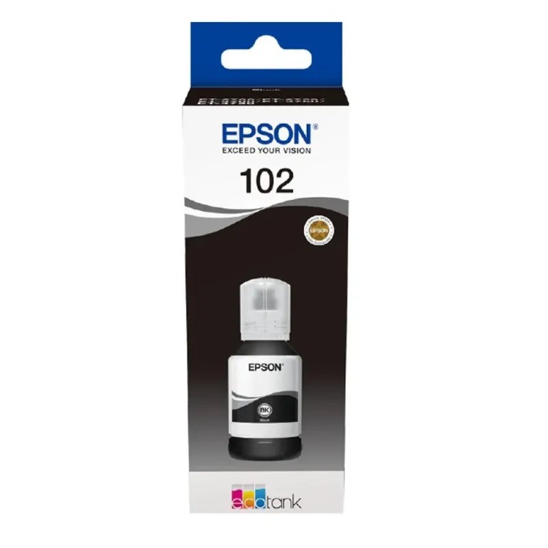 Tinta Epson 102 Ecotank Preto Bottle OriginalC13T03R140EpsonTinteiros Originais EpsonChip Ink | Informática | Tinteiros e Toners | Gaming