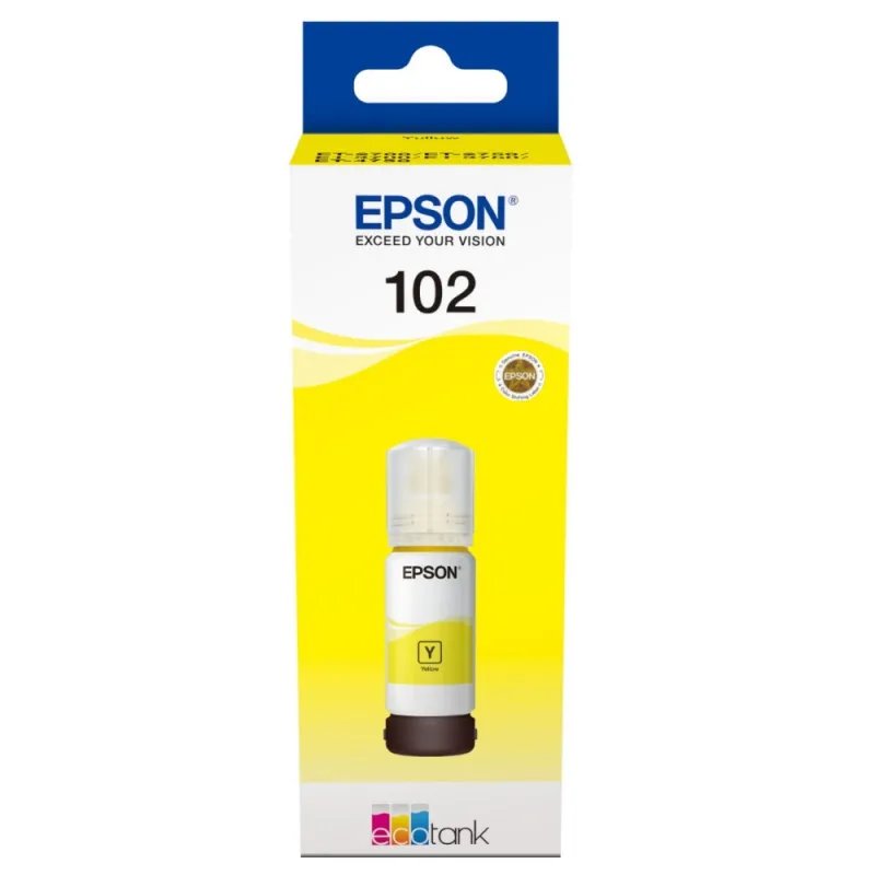 Tinta Epson 102 Ecotank Amarelo Bottle OriginalC13T03R440EpsonTinteiros Originais EpsonChip Ink | Informática | Tinteiros e Toners | Gaming