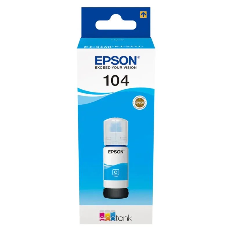 Tinta Epson 104 Ecotank Azul Bottle OriginalC13T00P240EpsonTinteiros Originais EpsonChip Ink | Informática | Tinteiros e Toners | Gaming