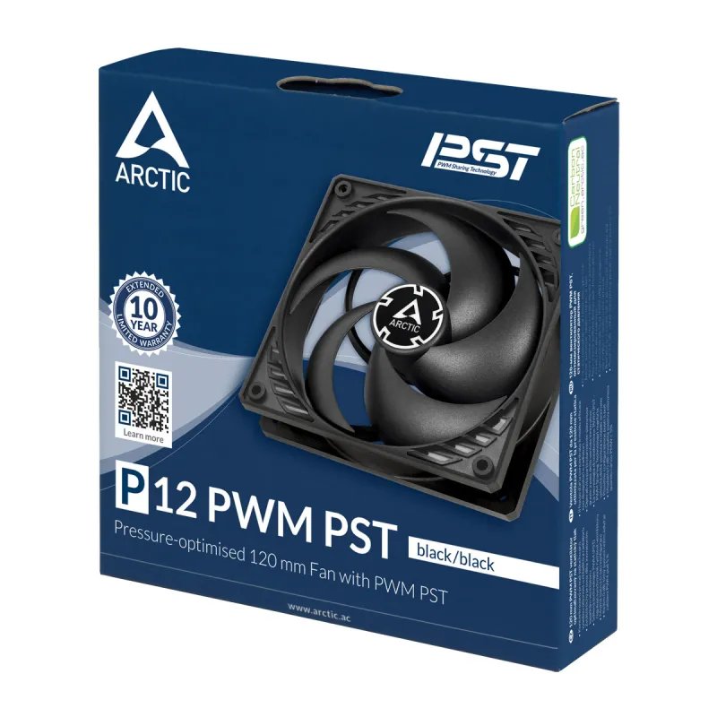 Ventoinha Arctic P12 PWM PST 120mm PretoACFAN00120AArcticVentoinhas PCChip Ink | Informática | Tinteiros e Toners | Gaming