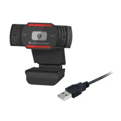 Webcam Conceptronic AMDIS 1080P FHD 1920 x 1080 pixels USB 2.0 Preto Vermelho