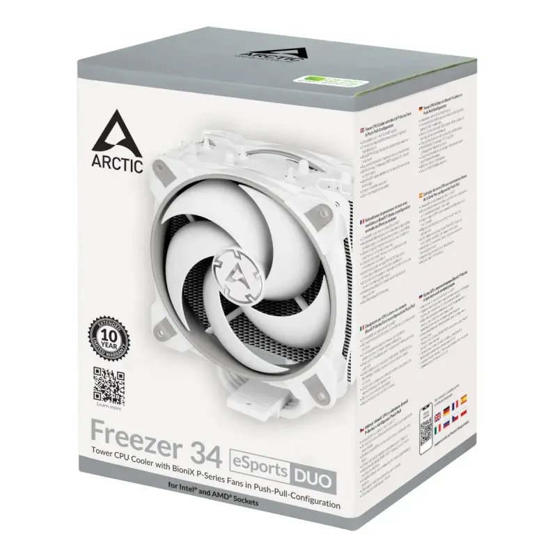 Cooler Processador Arctic Freezer 34 eSports DUO com BioniX P-Series Fans 12cm BrancoACFRE00074AArcticCooler CPUChip Ink | Informática | Tinteiros e Toners | Gaming