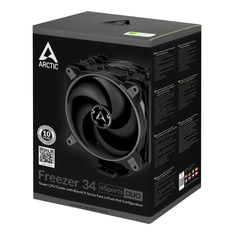 Cooler Processador Arctic Freezer 34 eSports DUO com BioniX P-Series Fans 12cm Preto, CinzentoACFRE00075AArcticCooler CPUChip Ink | Informática | Tinteiros e Toners | Gaming