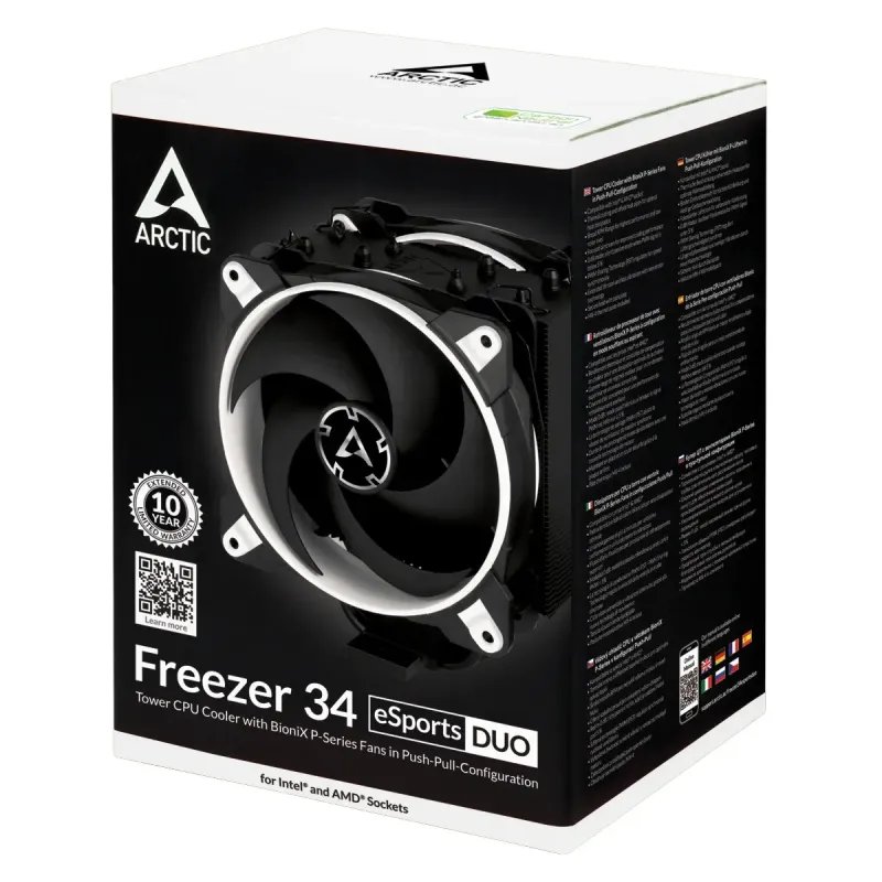 Cooler Processador Arctic Freezer 34 eSports DUO com BioniX P-Series Fans 12cm Preto, BrancoACFRE00061AArcticCooler CPUChip Ink | Informática | Tinteiros e Toners | Gaming