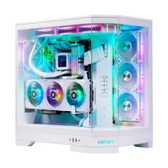 Caixa Gaming Abysm Danube Sava H600 PC - E-ATX, ATX, ITX, Micro ATX - Vidro Temperado - 4 Ventoinhas ARGB - Branca