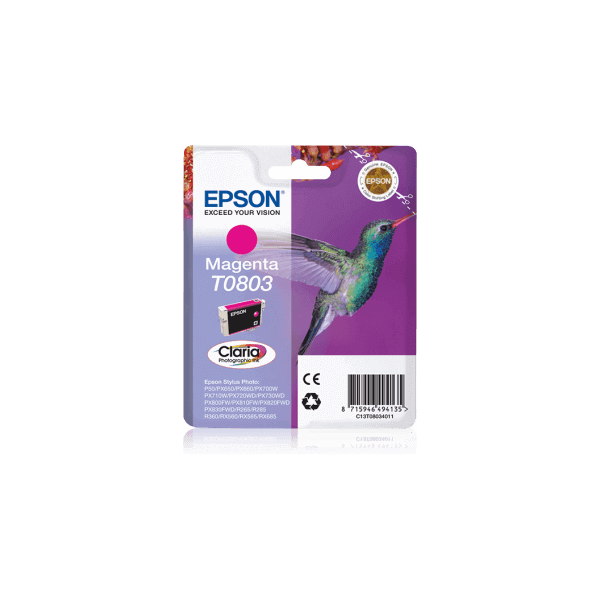 Original Epson T0803 Magenta Ink Cartridge C13T08034011