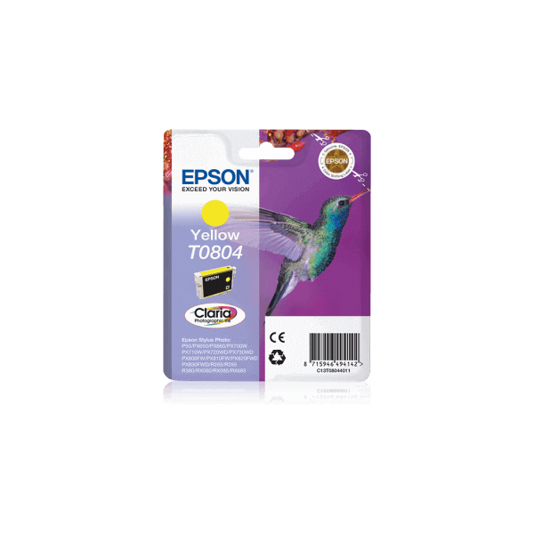 Original Epson T0804 Yellow Ink Cartridge C13T08044011